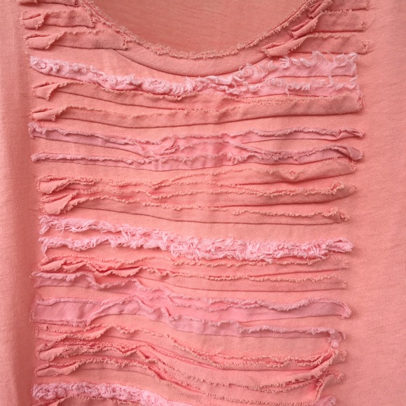 🔥3/$25🔥SALE🔥S PEACH J CREW RAW WASHBOARD HEMS ON FRONT TANK TOP - Picture 4 of 6